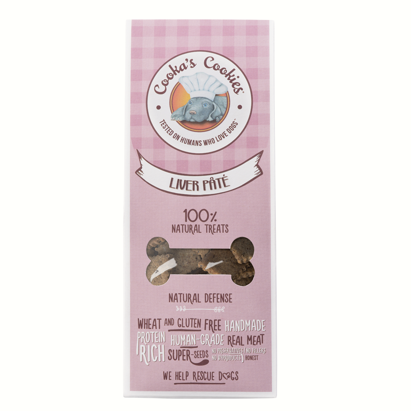 Biscuits artisanaux au pâté de foie forme carré - Cooka's cookies