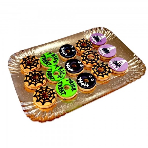 Donut artisanal Halloween avec glaçage au yaourt sans lactose pour chien