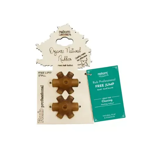 Rub Free Jump - Jouet à mâcher et à garnir en résine naturelle - Taille S - Retorn 